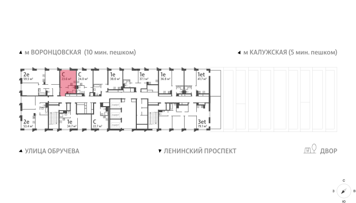 Квартира-студия в ЖК Обручева 30