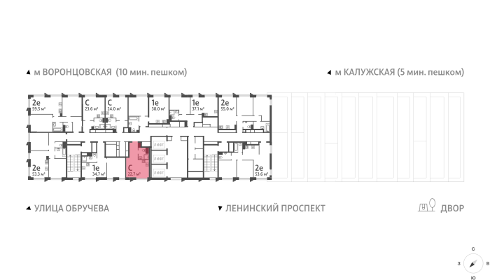 Квартира-студия в ЖК Обручева 30