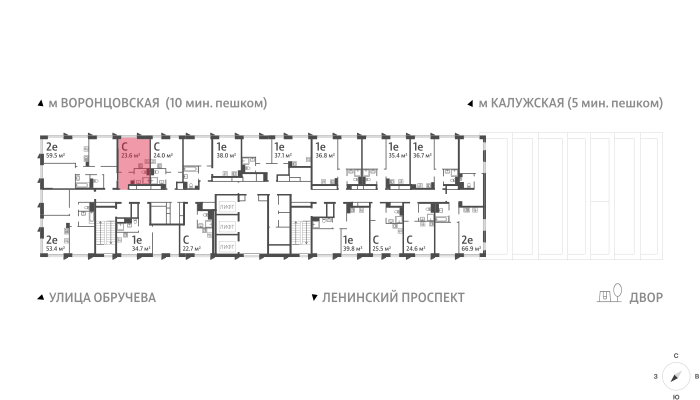 Квартира-студия в ЖК Обручева 30