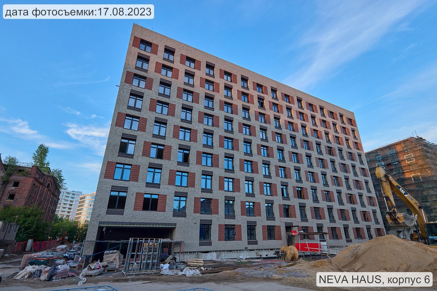 ЖК «NEVA HAUS»: ход строительства за Август 2023 на официальном сайте ЛСР.  Недвижимость - Северо Запад