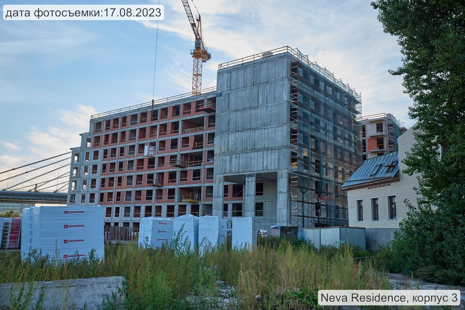 ЖК «NEVA RESIDENCE»: ход строительства за Август 2023 на официальном сайте  ЛСР. Недвижимость - Северо Запад